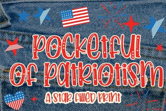 Pocketful of Patriotism: Star-Spangled Display Font