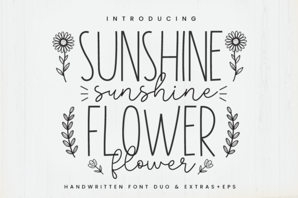 Sunshine Flower: A Font Duo That Brings Cheerful Sophistication to Your Projects