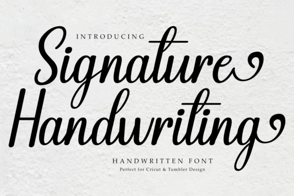 The Signature Handwriting Font: A Friendly Touch for Your Projects